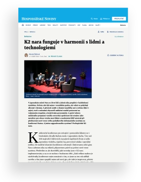 K2 nara funguje v harmónii s ľuďmi a technológiami